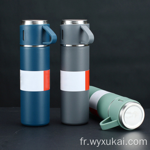 Logo personnalisé haut de gamme ensemble tasse thermos double paroi